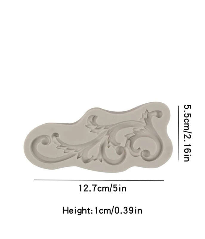 Silicone Mould Curly Border