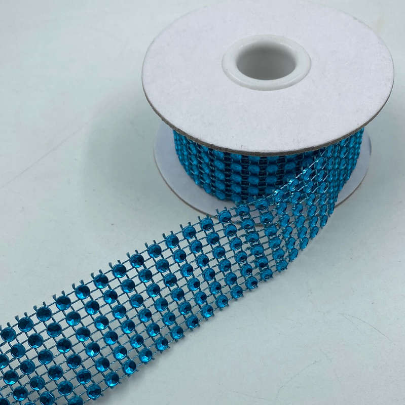 Diamante Bling Turqoise 3m Long