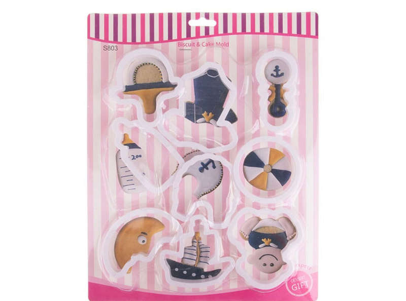 Nautical sailor Baby Plastic cutter set, Baby 7.2x8cm