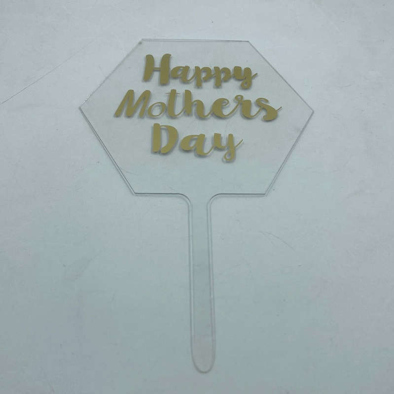 Nr 117 Acrylic Cake Topper Happy Mother's Day