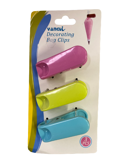 3pc Piping Bag Clip sealer, 7x2cm