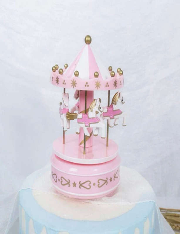 Plastic Carousel Horse Cake Topper ±18cm
