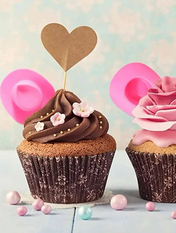 Plastic Cowboy Hats Cupcake Topper