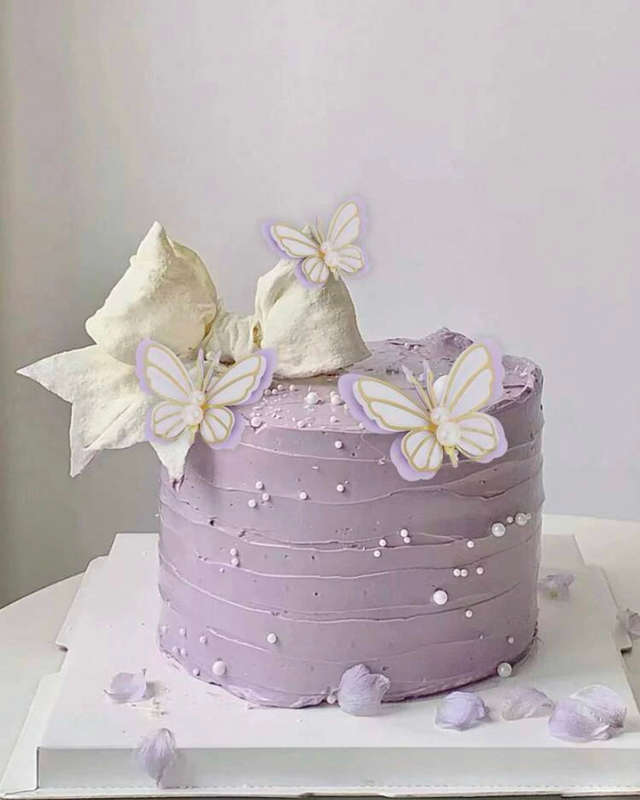 TOT-1335-2 Butterfly Cardboard Cake Topper Pink