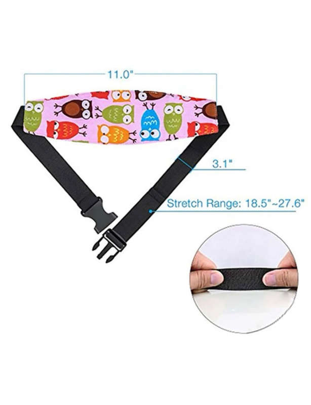 Owl Car Baby Head Support Band Pink