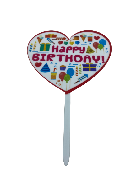 Nr111 Acrylic Cake Topper Happy Birthday Gold