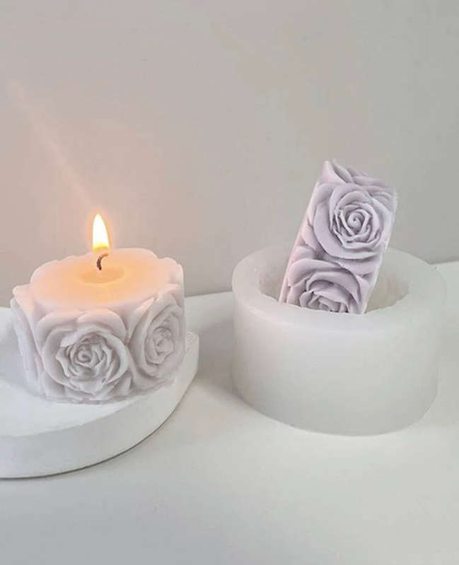 Silicone Fondant Mould 3D Roses 5cm Wide 3cm Deep