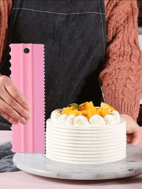 Plastic Cake Comb Scraper Set