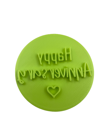 Cupcake Stamp 6cm Happy Anniversary