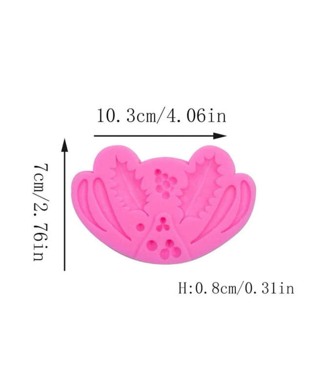 Silicone Mould  Holy Leaves and Cherry