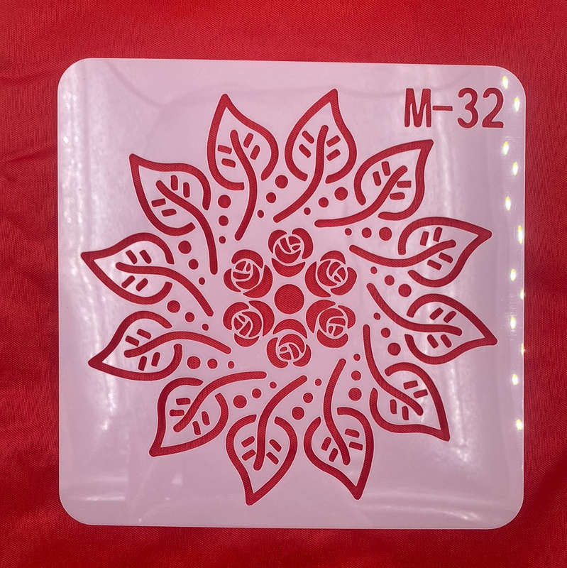 N188001 Stencil Flower M-32