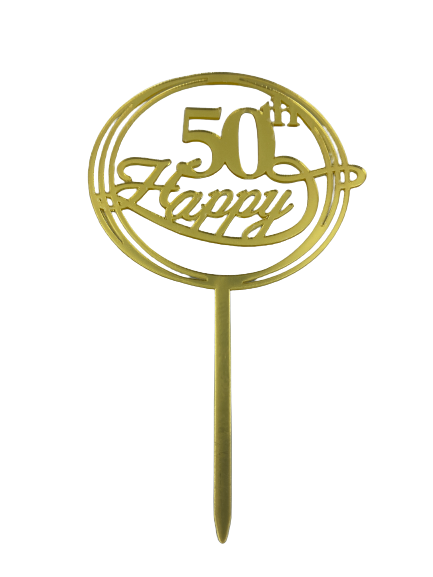 Nr124 Acrylic Cake Topper 50th