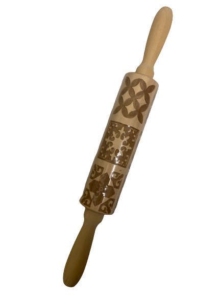 Biscuit Embossing Wooden Rolling Pin