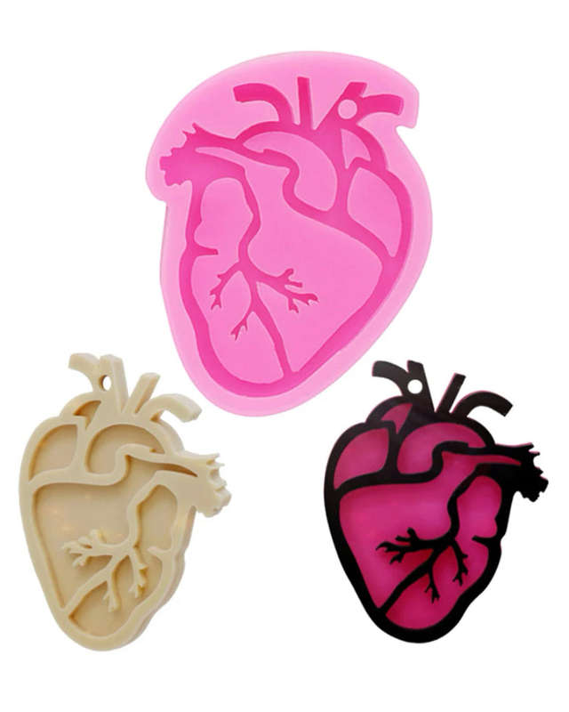 Silicone Mould Heart Resin Organ