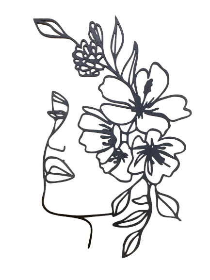 Line Art Abstract Acrylic Cake Topper
