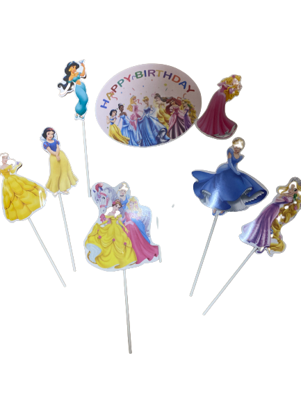 Princess Pink Cardboard Cake Topper