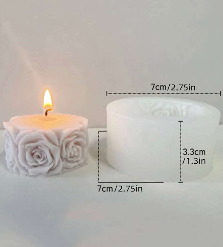 Silicone Fondant Mould 3D Roses 5cm Wide 3cm Deep