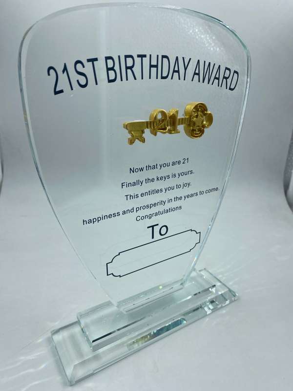 TD-99-6 21st Glass Trophy