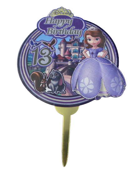 Nr123 Acrylic Cake Topper Happy Birthday Sophy