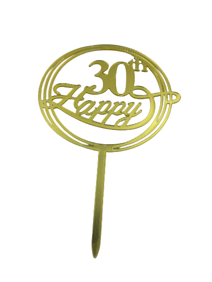 Nr318 Acrylic Cake Topper Happy Birthday 30th