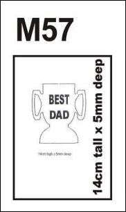 M57 Hard Plastic Chocolate Mould Best Dad Trophy