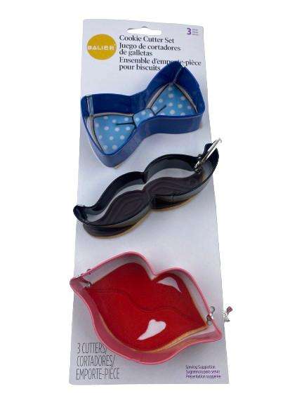 Metal Cookie Cutter Bow Tie Lips Moustache