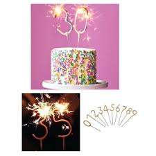 Number Sparkler Candle Gold