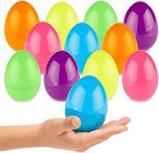 ORANGE 6 pc Plastic Fillable Easter Egg 8cm