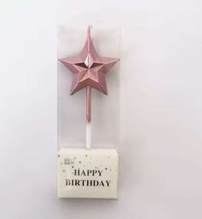 Cake Candle Star or Heart