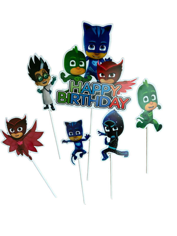 Cardboard Cake Topper Happy Birthday PJ Mask