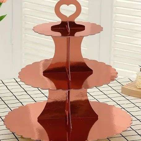 Cardboard Cupcake Stand Rose Gold