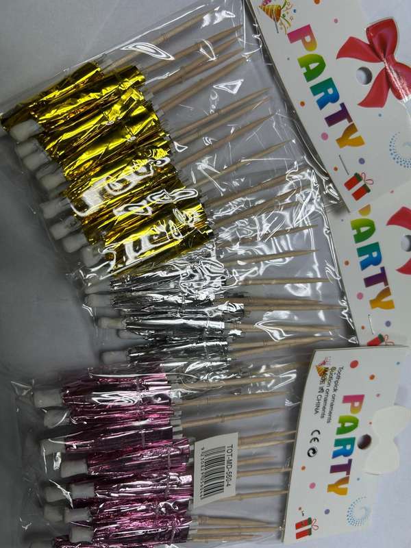 Shiny Toothpick Cocktail Umbrella 12pc