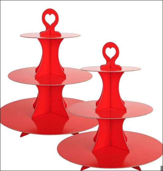 Cardboard Cupcake Stand Red