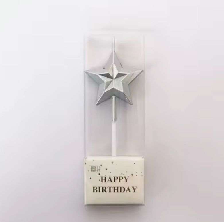 Cake Candle Star or Heart