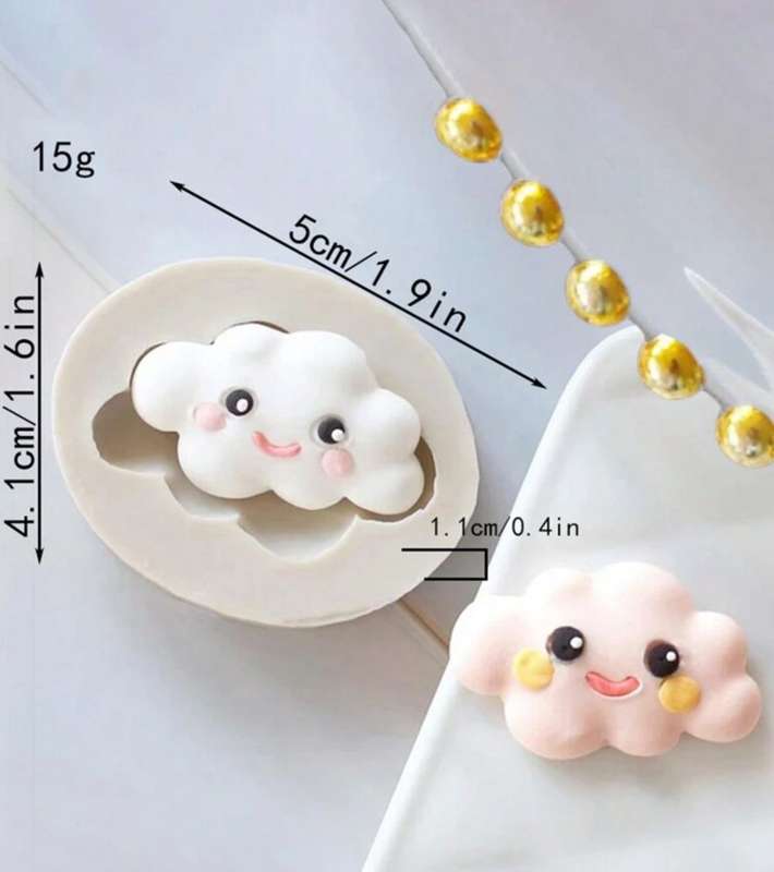 Silicone Mould Cloud with Face