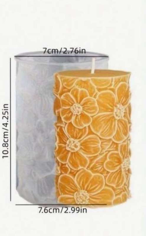 Silicone Mould Flower Pillar Candle