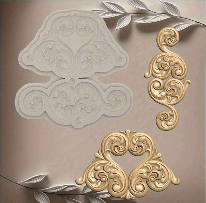 Silicone Mould Scroll Border