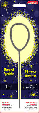 Number Sparkler Candle Gold