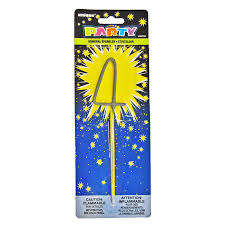 Number Sparkler Candle Gold