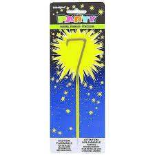 Number Sparkler Candle Gold