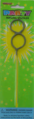 Number Sparkler Candle Gold