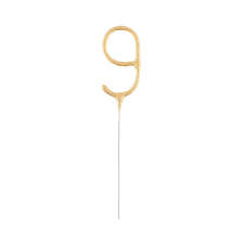 Number Sparkler Candle Gold