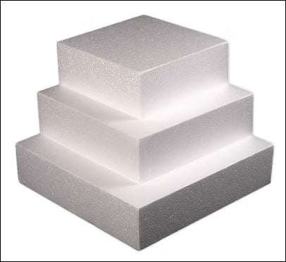 250mm Square Cake Dummy