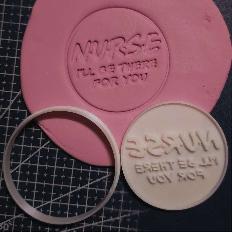ST062 Cupcake Stamp and Cutter Nurse I'll be there for you
