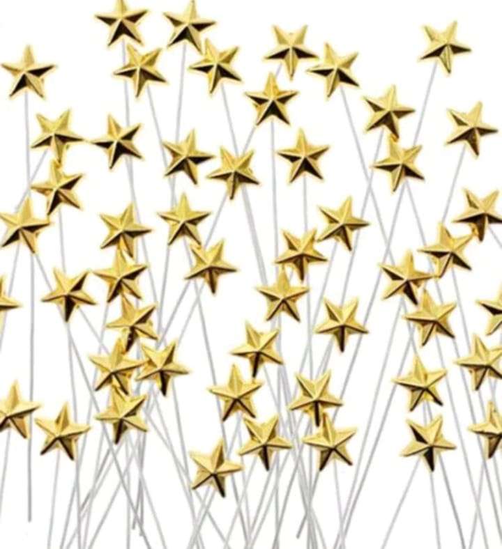 10pc Cake Topper Stars