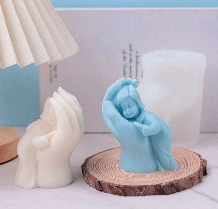 Silicone Mould Candle Toddler On Hand