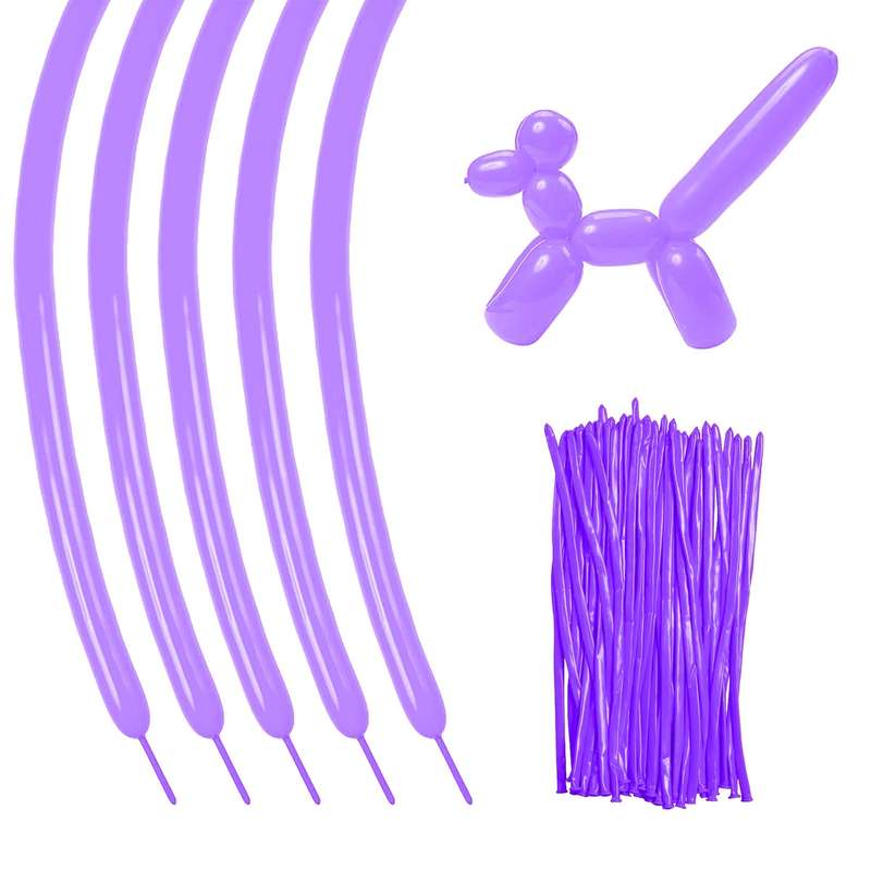 100pc Long Balloon Dark Purple
