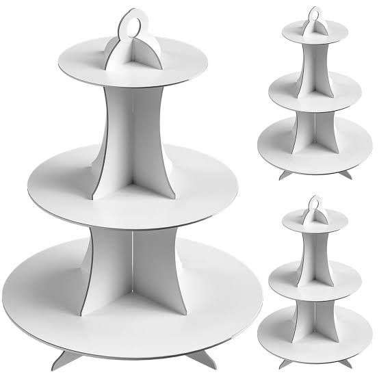 Cardboard Cupcake Stand White