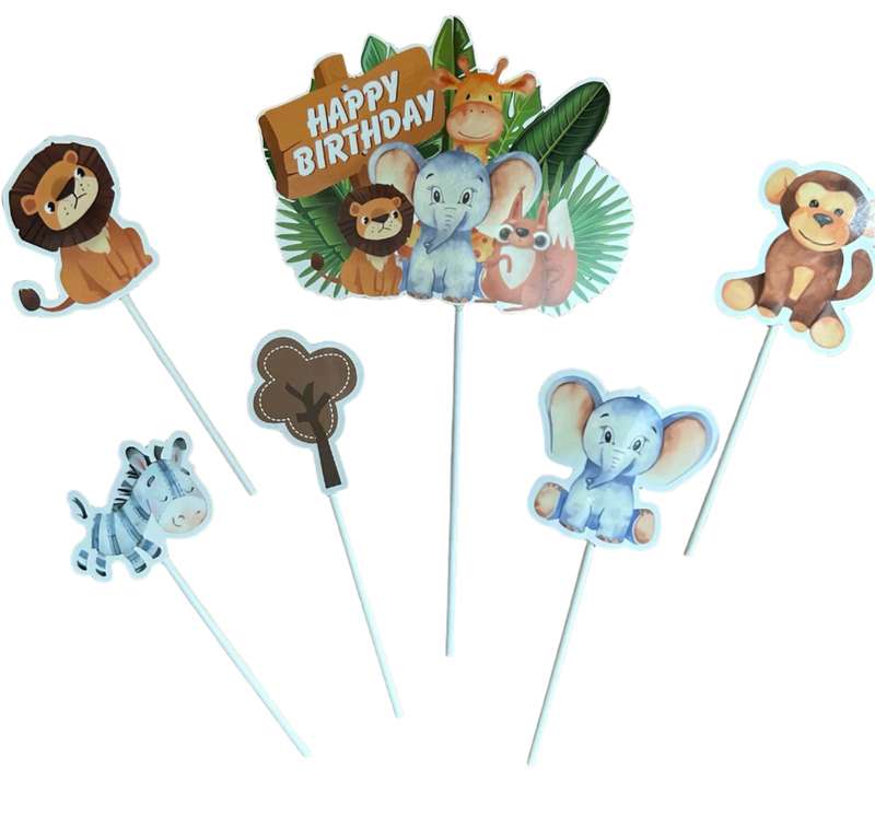 Cardboard Cake Topper Happy Birthday Wild One