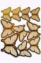 Cardboard Butterflies Cake Topper Yellow